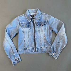 Zip up jean jacket